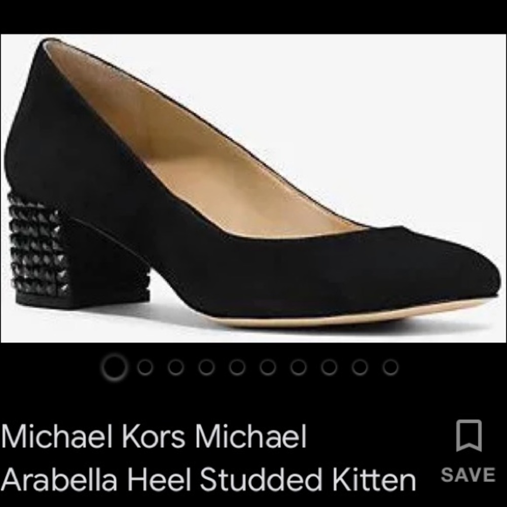 MMK Studded Black Arabella Kitten Heels